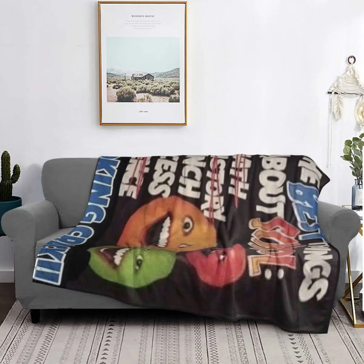 

Annoying Orange Best Things About School Blanket Soft Flannel Throw Blanket Cover for Bed Living room Picnic Travel Home Couch