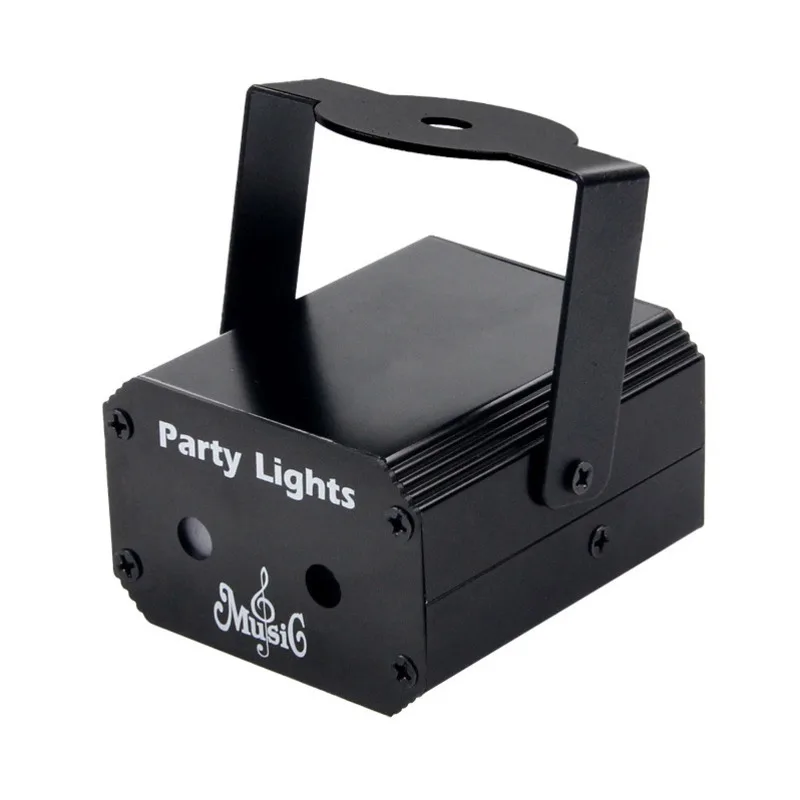 USB Laser Light Plug And Play Mini Red Green Lazer Projector Home Party Disco Lights 32 Pattern Auto-run Sound Control Stage LED
