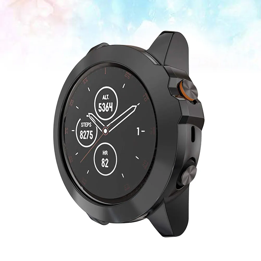 

Ударопрочный защитный чехол из ТПУ с гальваническим покрытием для смарт-часов 5X, черный, устойчивый к царапинам