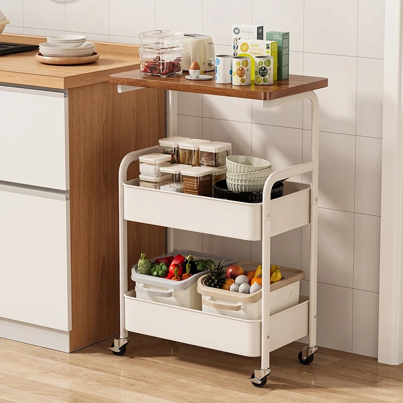 Organizers Trolleys With Drawers Kitchen Auxiliary Furniture Portable Trolley Storages Cart Carrelli Removable Storage Steps