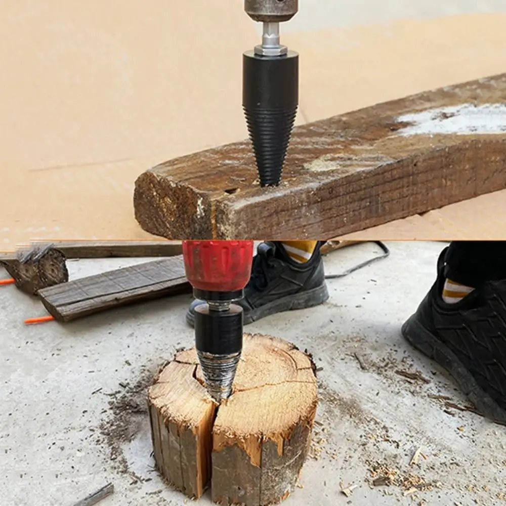 

High Hardness Steel Firewood Splitter Drill Bit Hexagonal Shank Triangle Shank Wood Splitting Cone Round Shank Adjustable