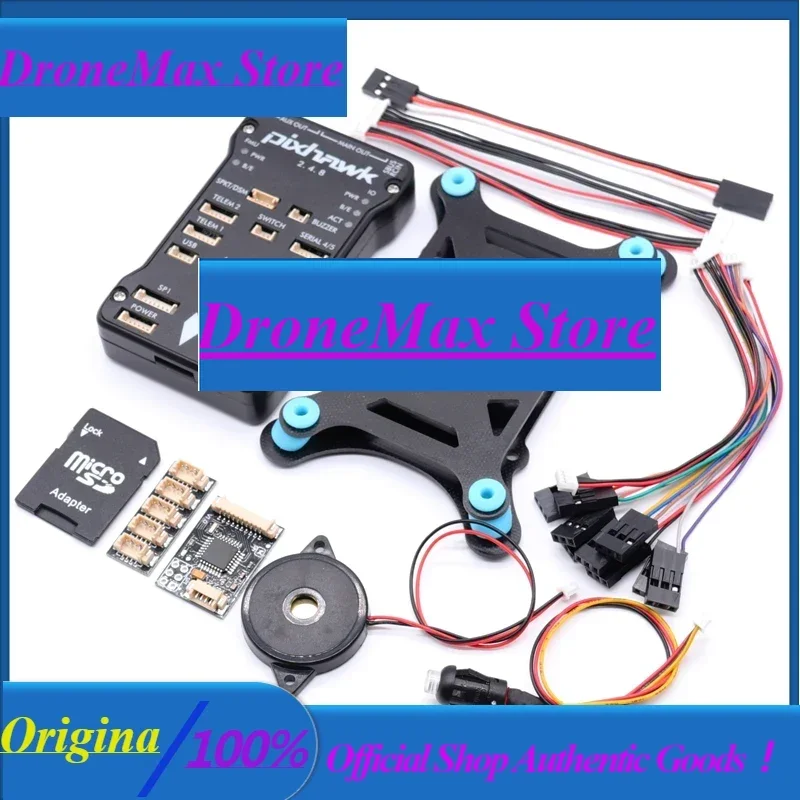 DroMaRC PixHawk PX4 PIX 2.4.8 32 Bit Flight Controller +Shock Absorber+PPM+Safety Switch+Buzzer+PPM+I2C+ 4G SD