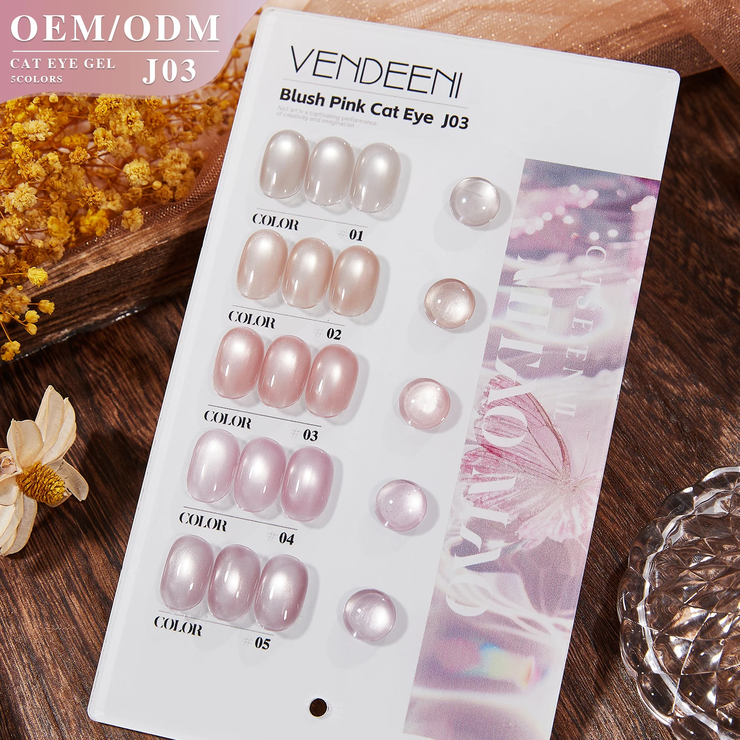 

VeedeeniFrench Style Bottle for Beauty Salons & DIY Art 5-Color Super Bright Cat's Eye UV Gel Nail Polish 15ml Liquid Water Base