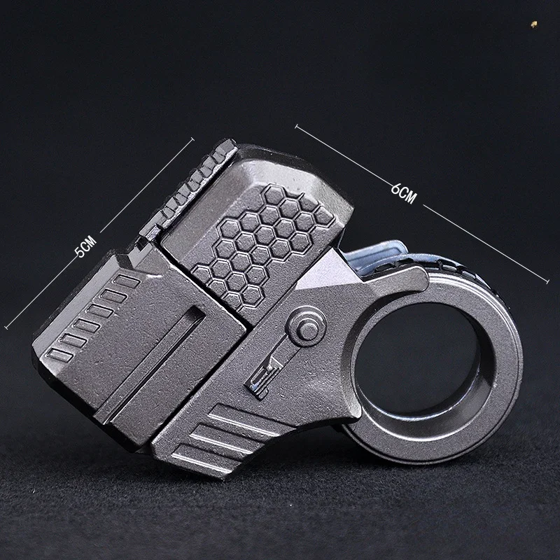 Shell Throwing  Alloy Mini Ring Pistol Soft Bullet Toy Gun Decompression Toys Golden Finger Blaster For Boys Adults