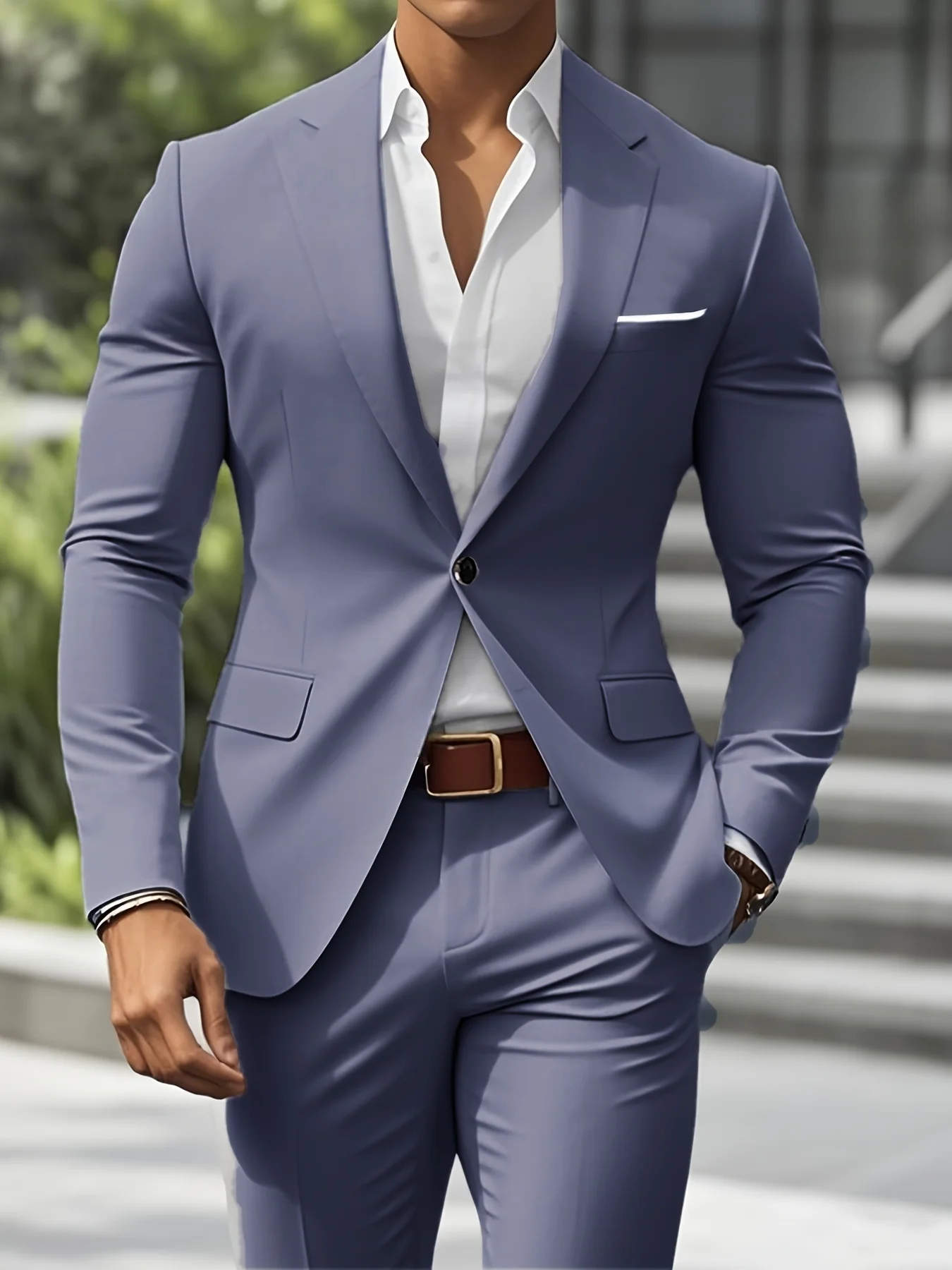 

Men's 2pcs Formal Suit - Tailored for Weddings & Corporate Black-Tie Events