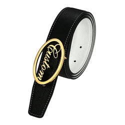 Customized Name Oval Belt Buckle for Men Women Vintage Jewelry Father's Day Gift Stainless Steel Letters Belt Buckle Best Man