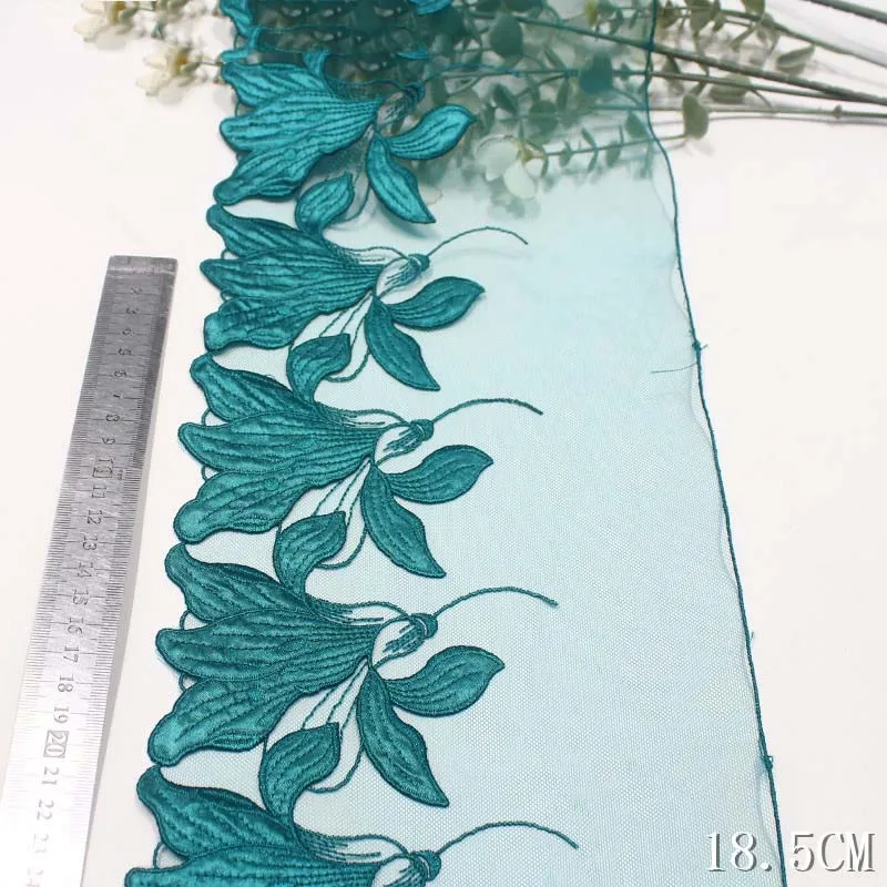 tissu-decoratif-en-dentelle-noire-et-verte-37-30-metres-lot-maille-brodee-pour-vetements-de-mariage-jupes-tissus-brodes