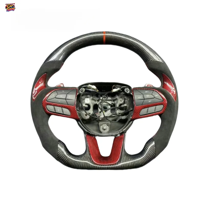 For Dodge Challenger Hellcat Warrior Sport Personalized Modification Customization of Carbon Fiber Steering Wheel Without Airbag