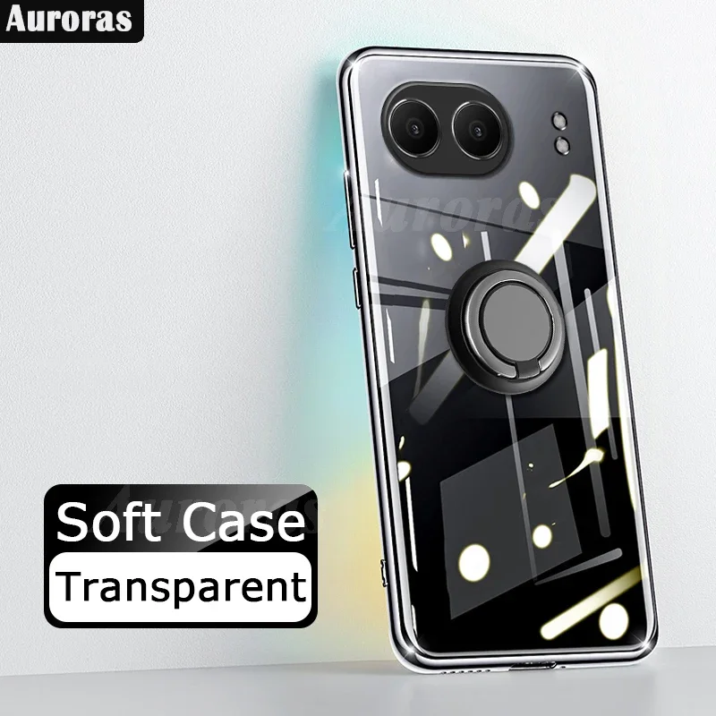 

Auroras For Oneplus Nord 4 5G Case With Finger Ring Transparent Silicone Shell For Oneplus Nord CE4 Lite 5G Cover Fundas