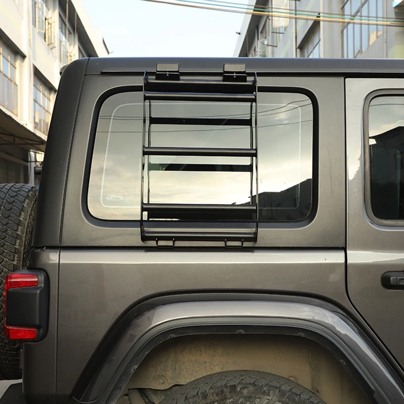 Car Rear Window Extension Climbing Ladder Protective Frame Accessories For Jeep Wrangler JL 2018 2019 2020 2021 2022