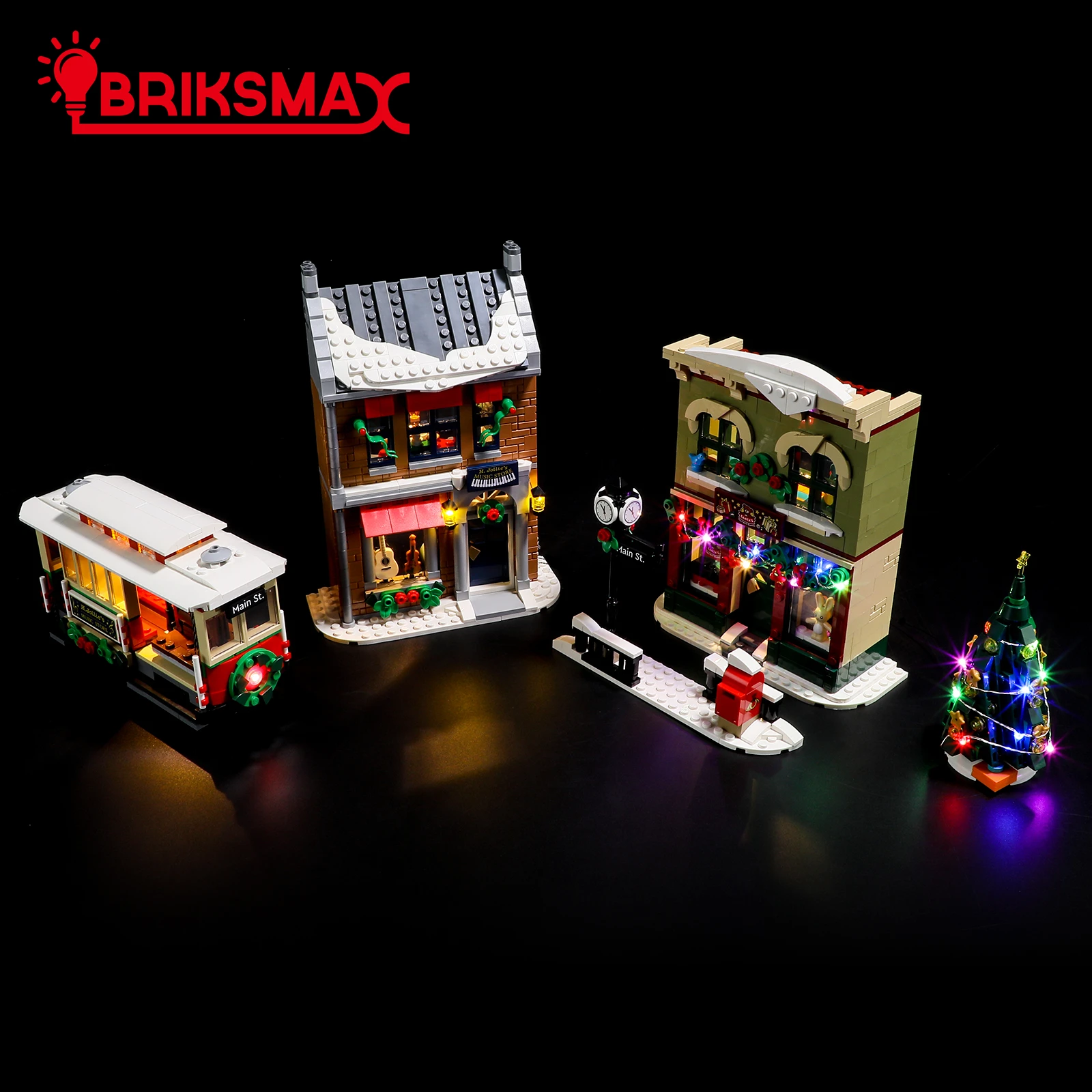 BriksMax LED Light Kit for 10308 Holiday Main Street Building Blocks Set (NOT Include Model) Toys for Children