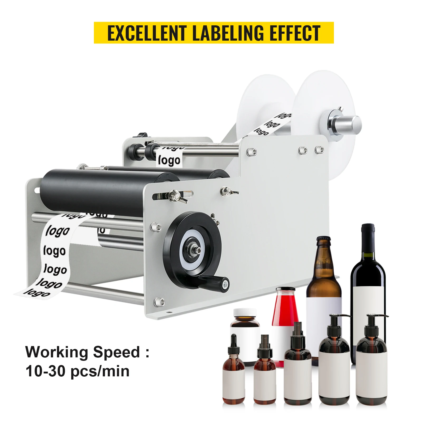 Commercial  Manual Applicator 10-30pcs/min White semi automatic labeling machine