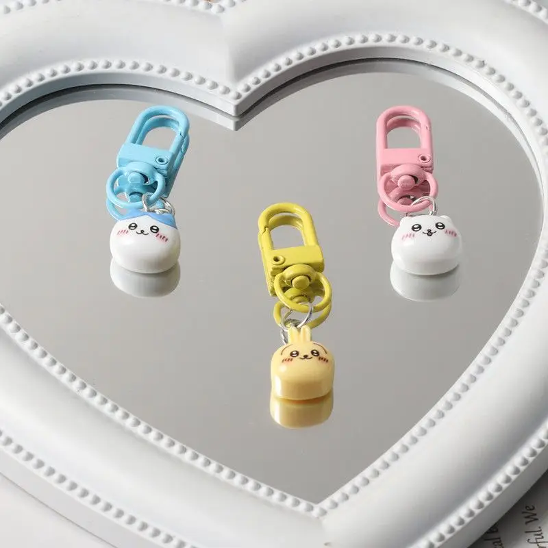 Kawaii Chiikawa Ji Yi Small Eight Usagi Keychain Cute Cartoon School Bag Pendant Small Gift for Student Cartoon Lovely Cute