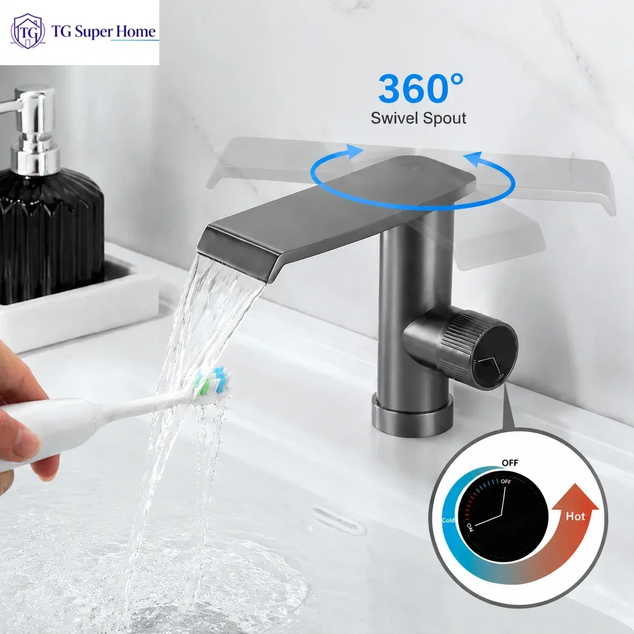 Solid 304 Stainless Steel Bathroom Faucet High Quality Washbasin Tap Swivel Sink Faucets Single Lever Mixer Taps Rust Prevention