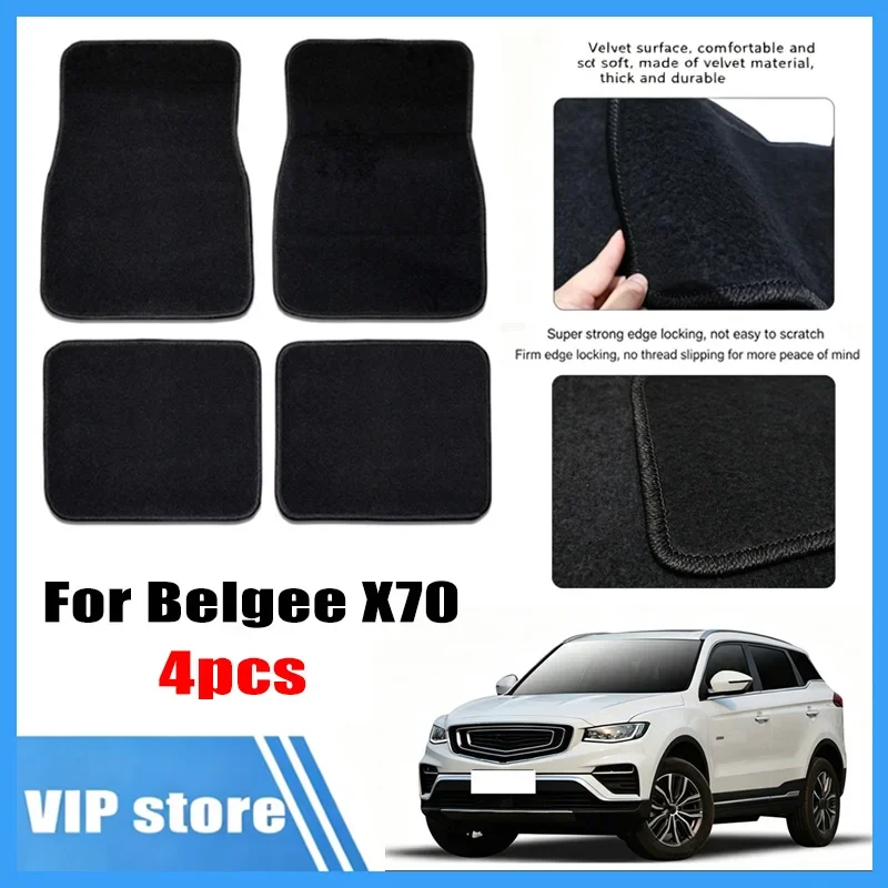 Tapetes de carro para todas as condições climáticas, fáceis de limpar, duráveis, antiderrapantes, proteção interior, forros de piso para belgee x70, a