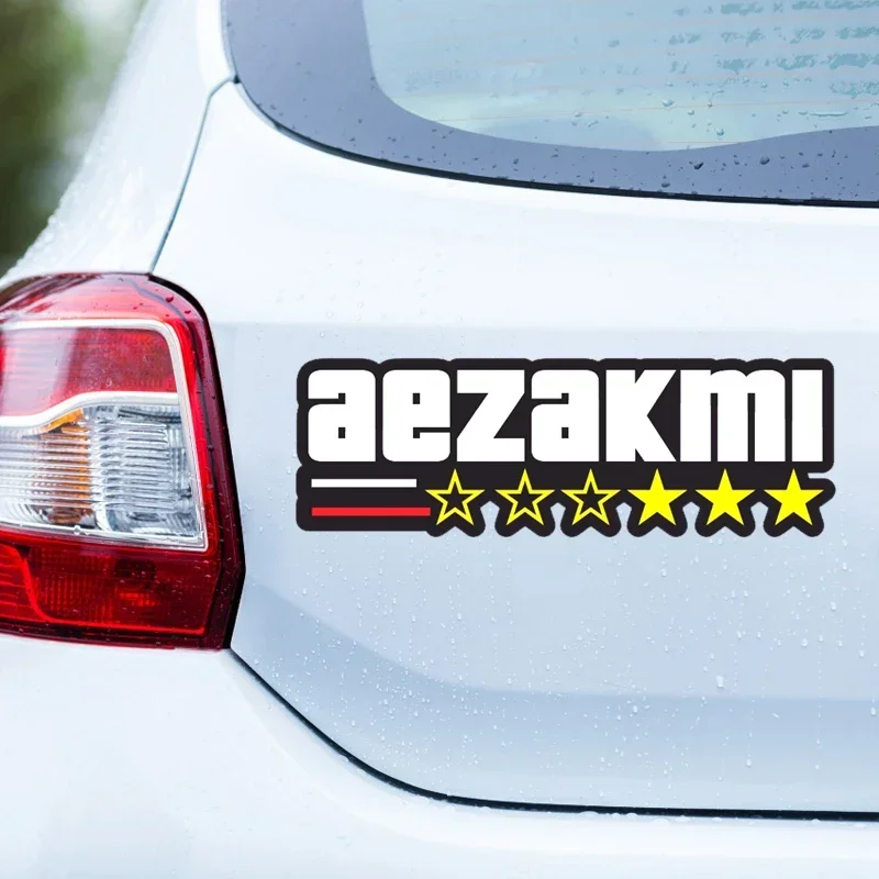 Автомобильная наклейка AEZAKMI, индивидуальная виниловая наклейка, водонепроницаемая автомобильная наклейка на мотоцикл, лаптоп 13 см