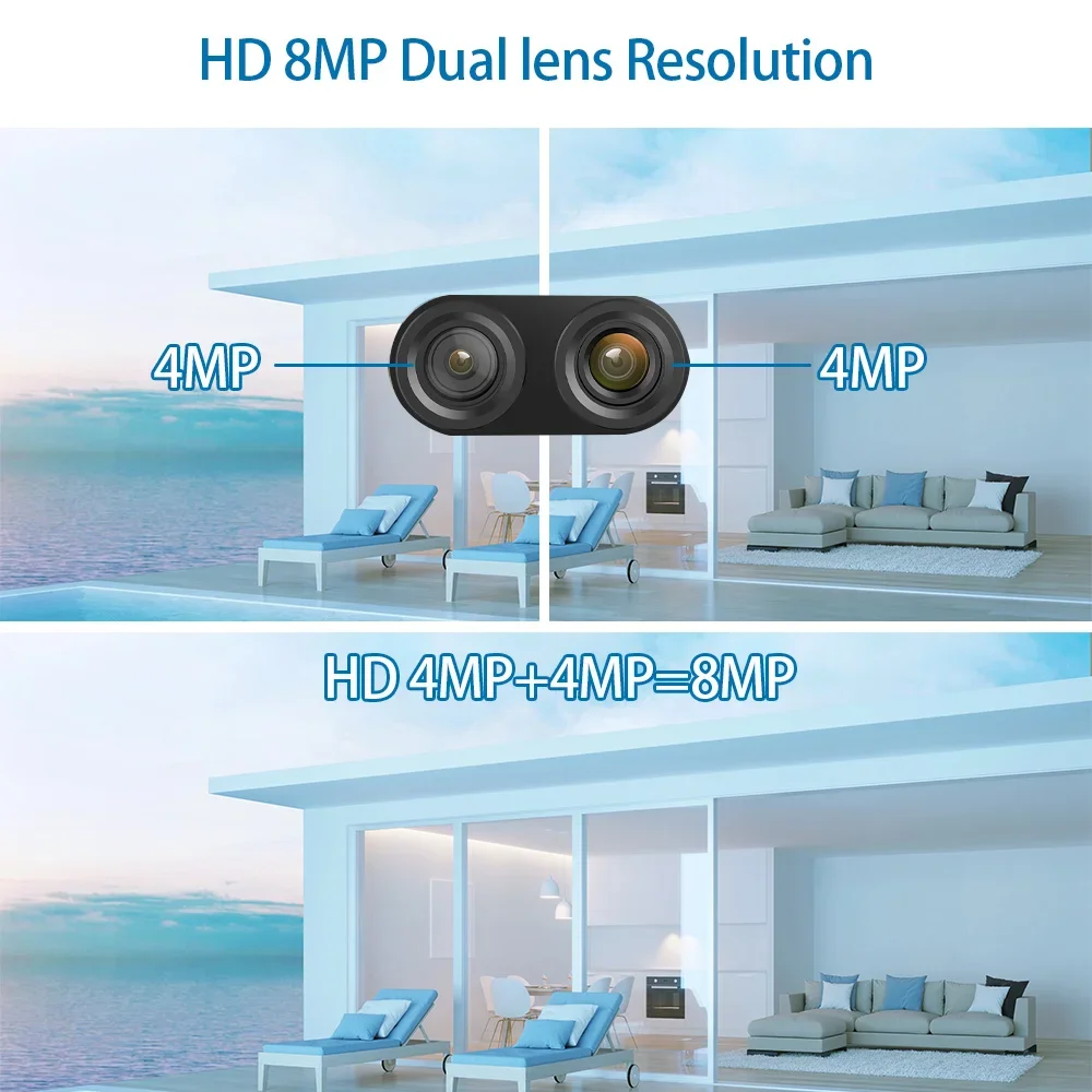 12,5 Zoll 10CH NVR Smart Wireless Wifi Kamera Kit 8MP 10X Zoom PTZ Auto Track Outdoor Sicherheit Kamera Video überwachung System – Detail 5