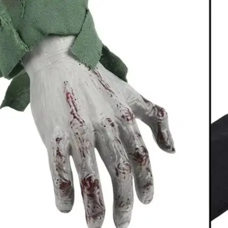 42 Inch Bloody Crawling Zombie Prop With Motion Sensor And LED Eyes For Haunted House Yard Halloween Decorations Prop