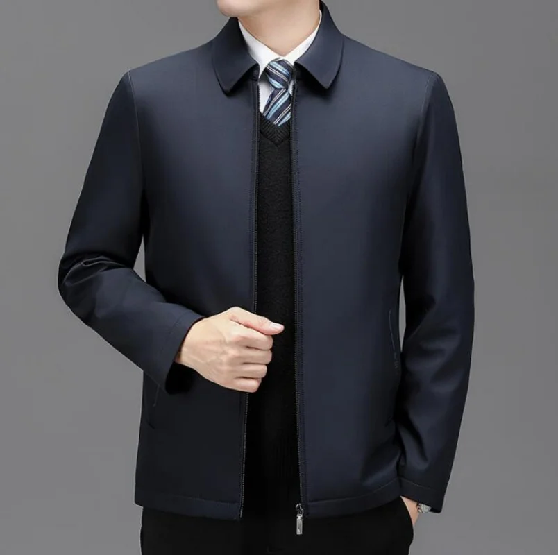 Men's Turn-down Collar Neck Down Coat Autumn And Winter New Business Leisure Warm And Thickened Inner Tank Detachable Coat