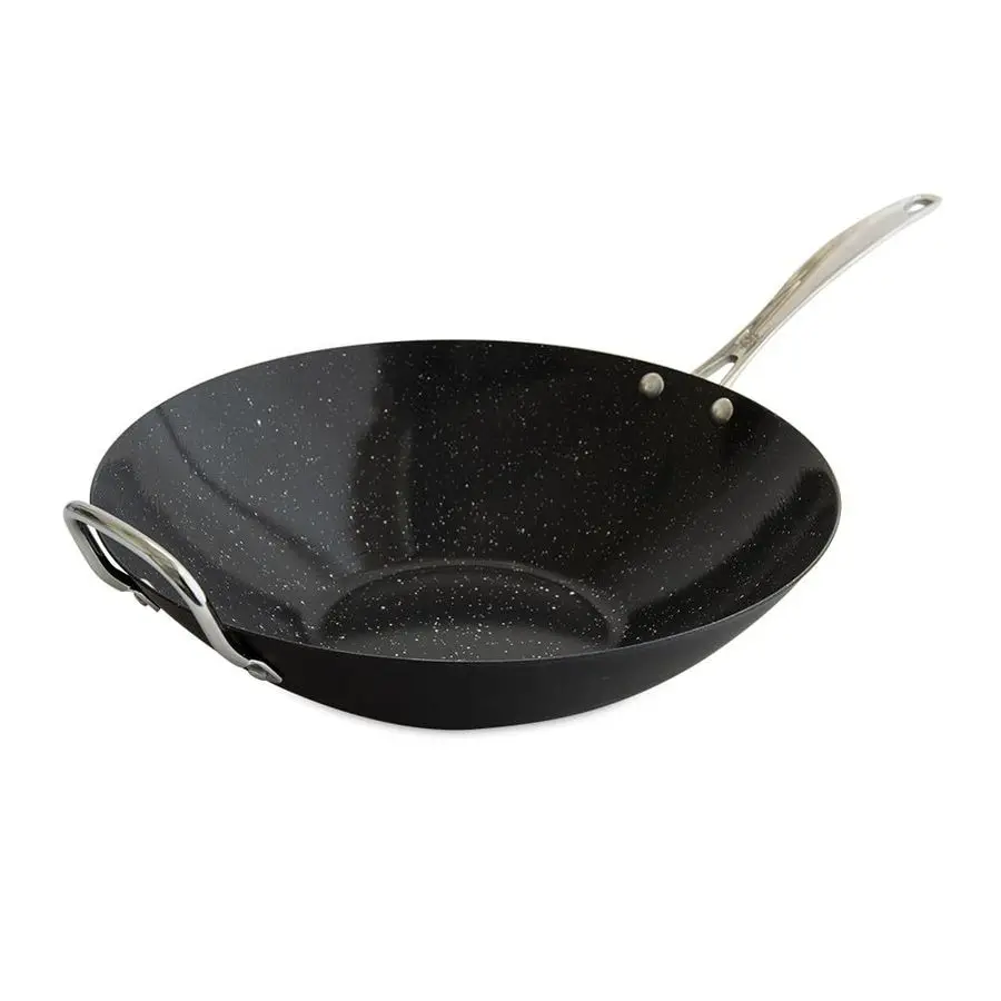 

Basalt Aluminized Steel Spun Wok, 14Inch, Ceramic Coating
