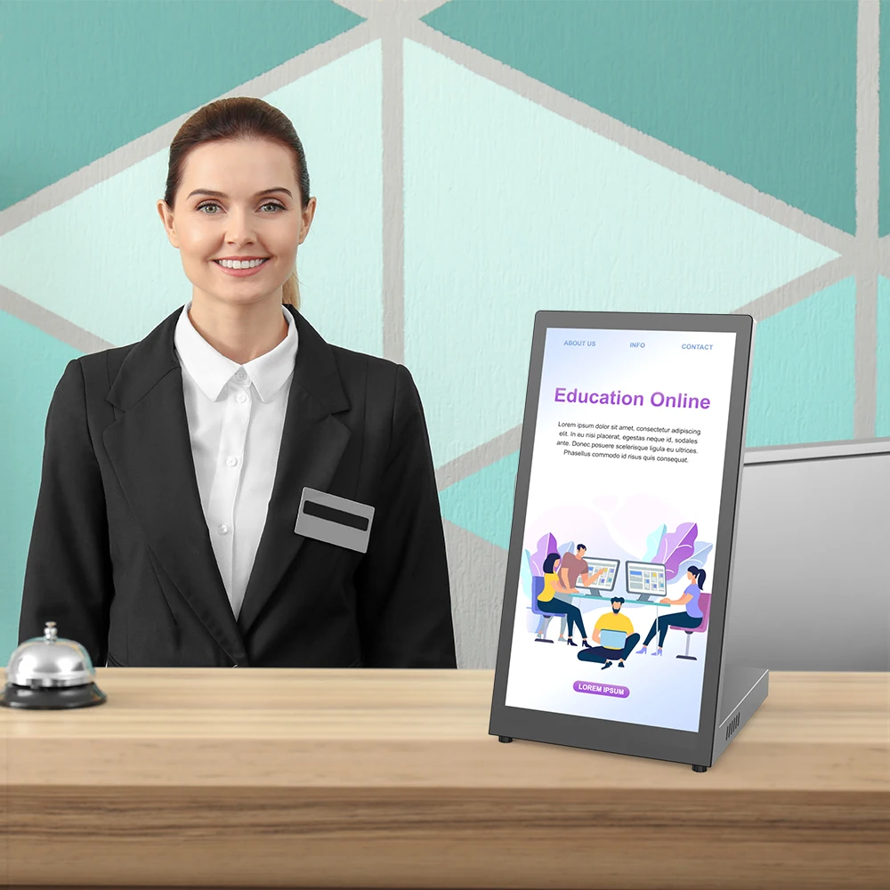 MWE Custom Design Small Friendly Interactive Touch Table Top Advertising Display Lcd Digital Signage