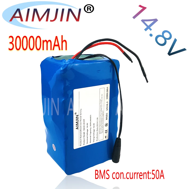 

18650 4S10P 14.8V 30Ah 444Wh Lithium-ion Power Battery withBMS for Inverter Smart Robot High-power Equipment Etc