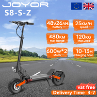 Electric Scooter JOYOR S8-S-Z 2*600W Motor 48V 26Ah Battery 25km/h Speed 80km Range 10'' Tires Foldable Adult E-Scooter