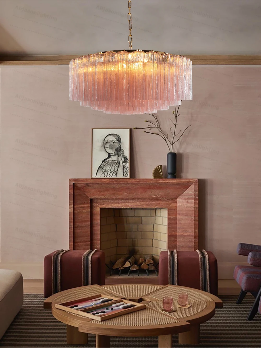 Elevate Your Home With Our Colorized Glass E14 LED Chandelier High-end Pendant Light Dimming Function Gold Chrome Black Hardware