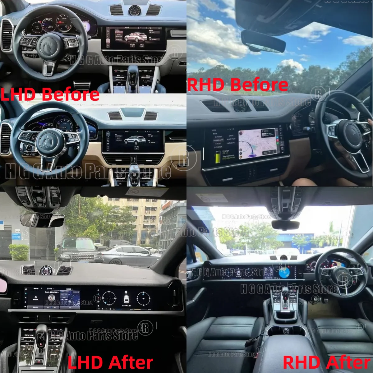 12.3+12.3Inch Android Carplay For Porsche Cayenne 2018-2023 Upgraded Interactive Dual Screen Multimedia Video Player Navigation
