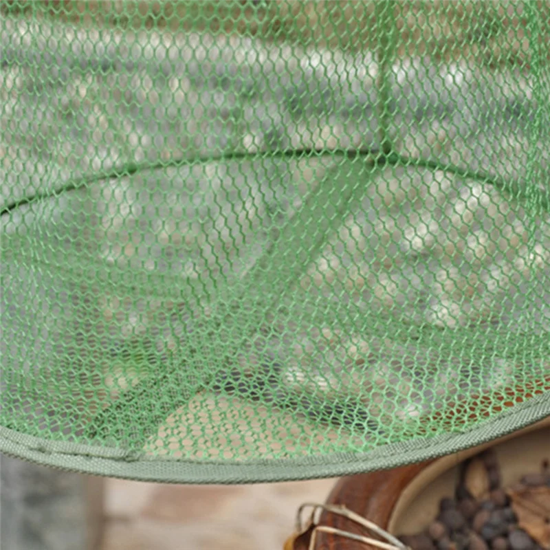 

2X 5Layer Foldable Fishing Basket Dipped In Net Fishing Cage To Keep Fish Alive In The Water Fishing Big Hole