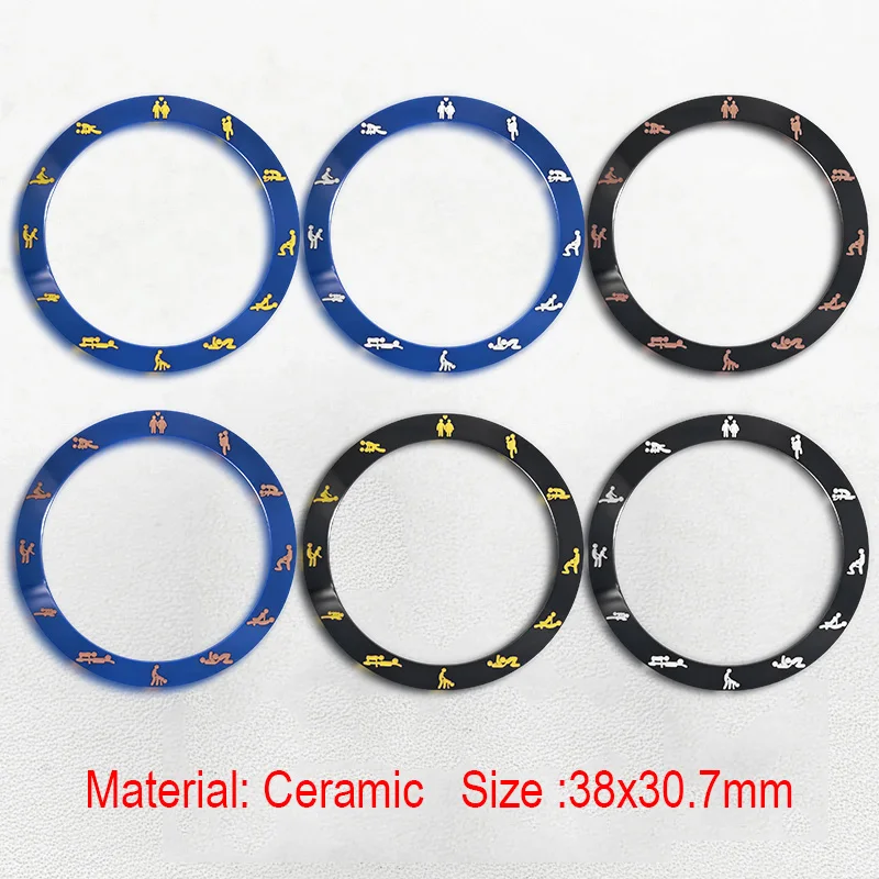 

Mod 38*30.7mm Sloped Ceramic Bezel Insert Ring for SKX007 SKX009 SKX171 SRPD Seamaster GMT Watch Case NH35 Movement Watch Parts