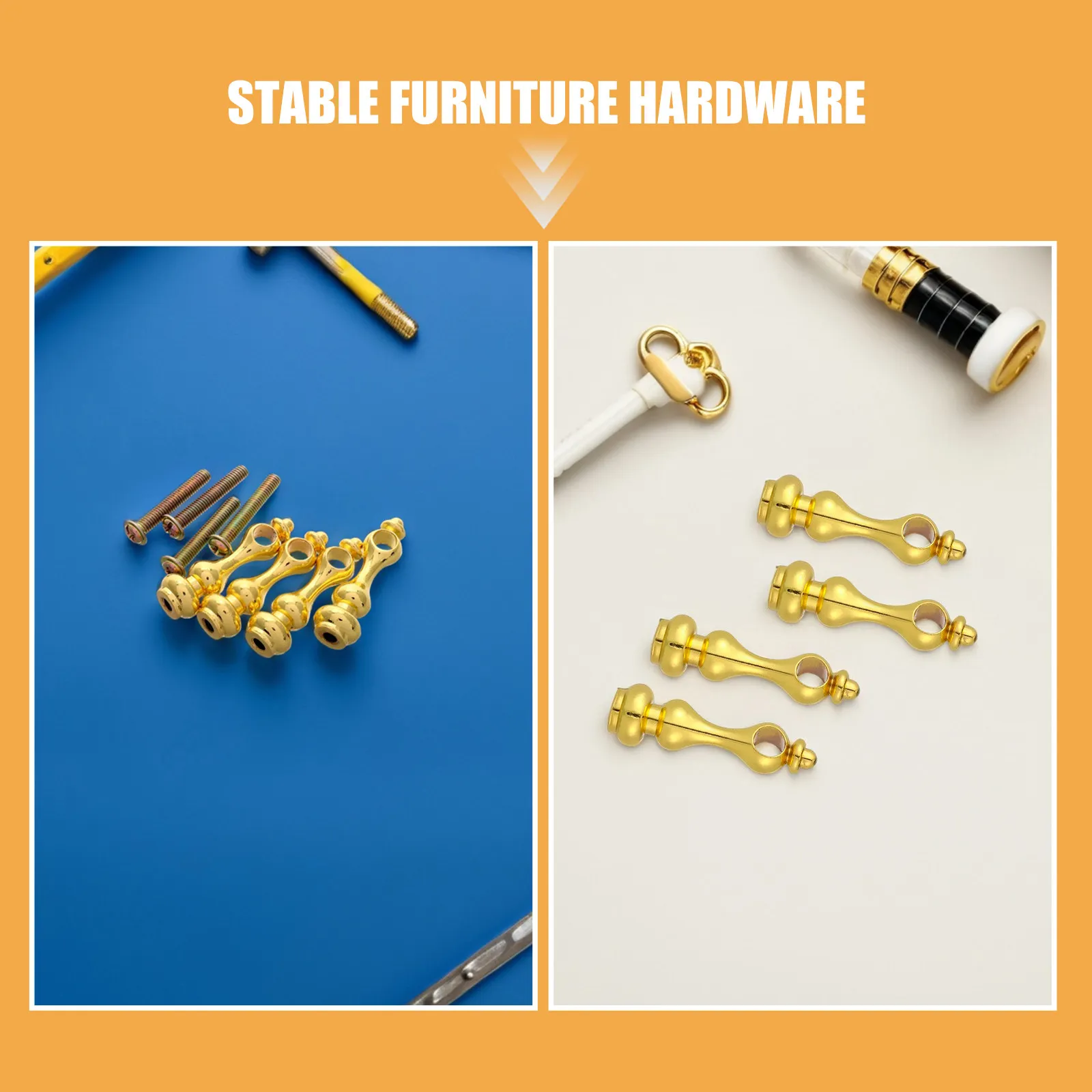 20Pcs Metal Post End Caps for Glass Railing Balustrade Connector Furniture Hardware Spindles Cabinet Rail Support Brackets Wine