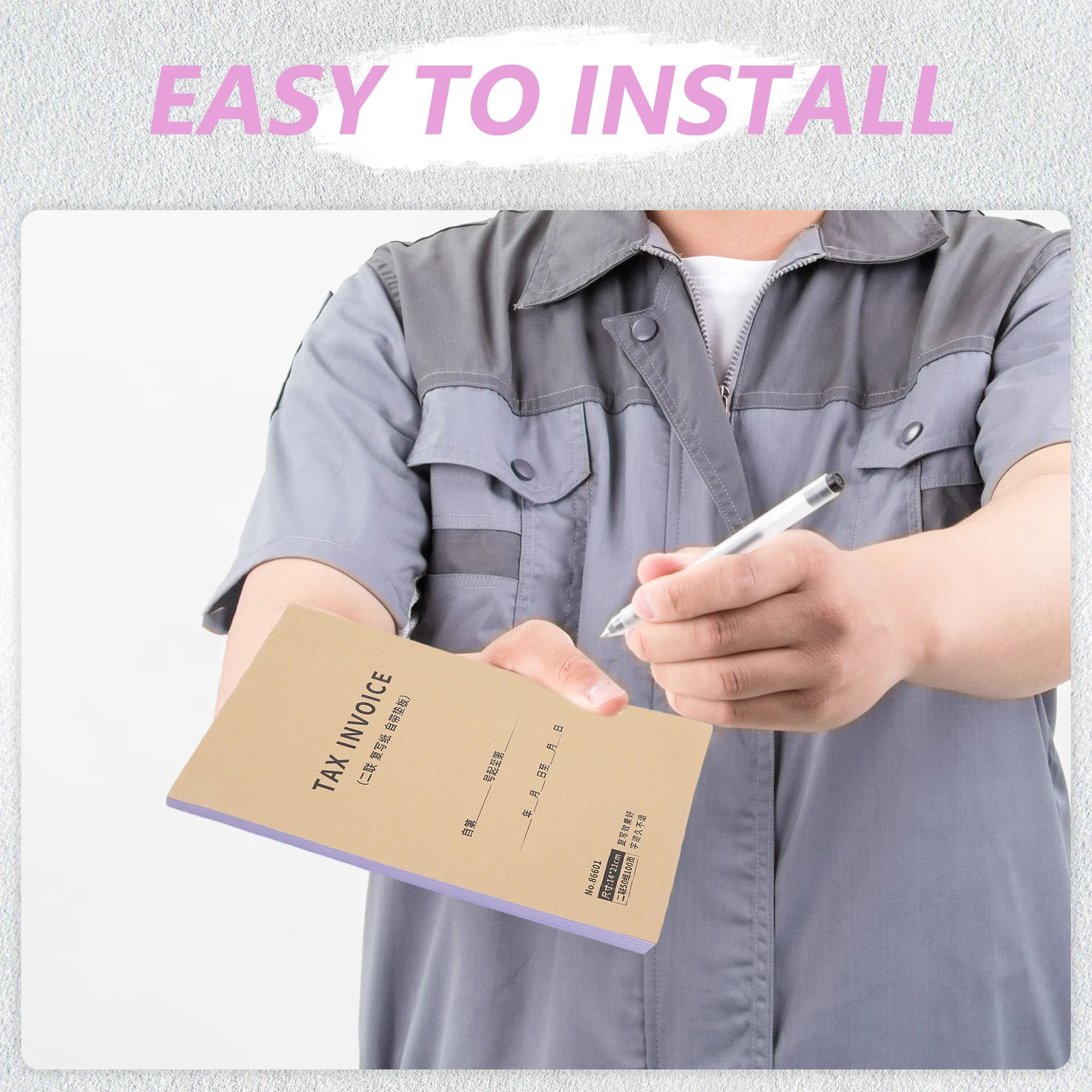 100 صفحة كتاب الإيصالات الإنجليزية أشكال الفاتورة الضريبية 2 جزء لوحة الطلب التجاري لتوصيل الأعمال الصغيرة ملاحظة تتبع النفقات