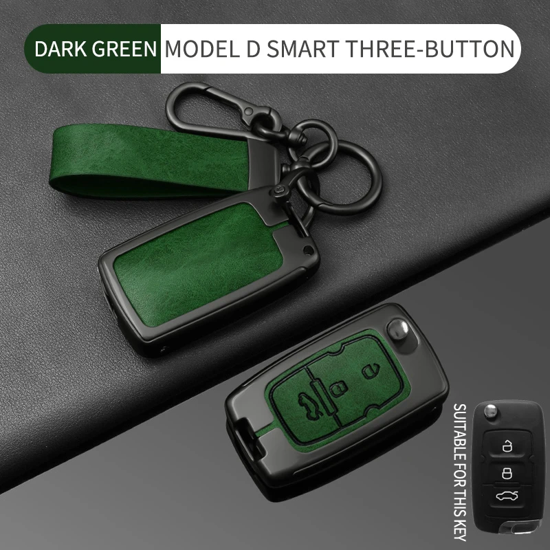 Leather Key Fob Case Shell For Geely Emgrand EC7 GC715 EC718 Englon SC3 SC5 SC7 Free Cruiser GX7 GX718