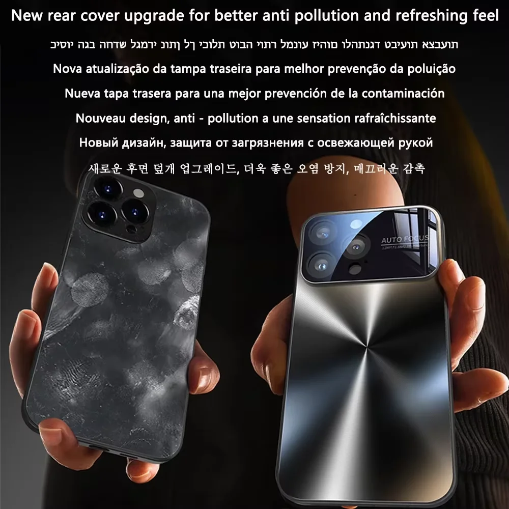 غطاء معدني فاخر لهاتف أبل حافظة نوافذ كبيرة آيفون 15 14 كفرات جوال Plus 11 12 13 Pro Max Cd ليزر إطار من السيليكون الناعم حامي الكاميرا #5