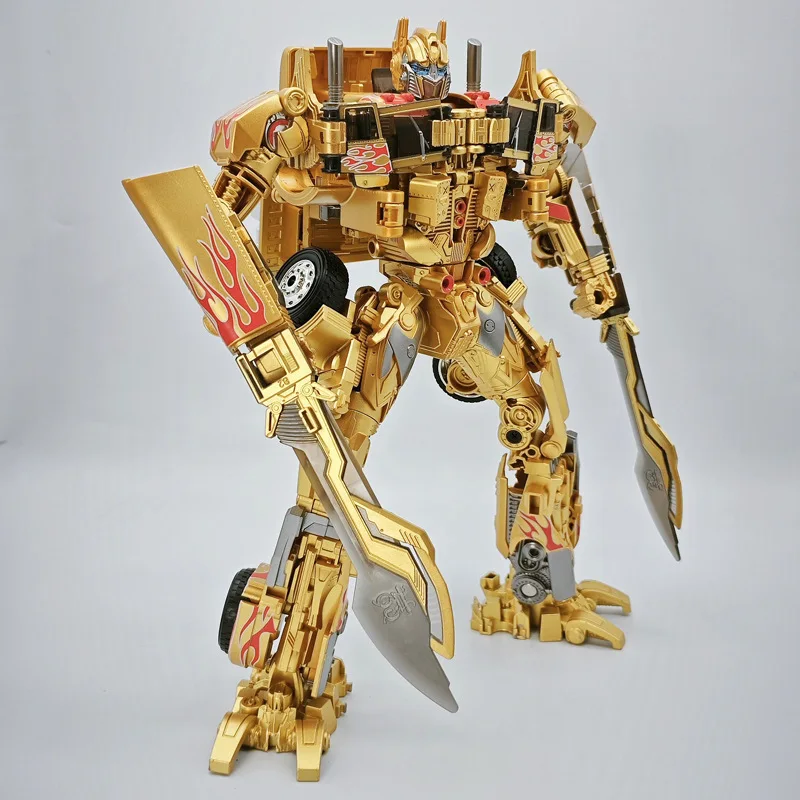 Transformatie Optimus Prime Bumblebee Megatron Zwart Goud Robot Speelgoed Legering Star Commander Truck Auto Speelgoed Actiefiguur Cadeau