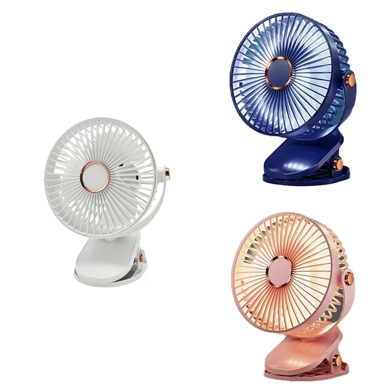 

BAAJ-Portable LED Camping Fan With Night Light USB Rechargeable Desk Fan Silent Adjustable For Bedroom Office Outdoor