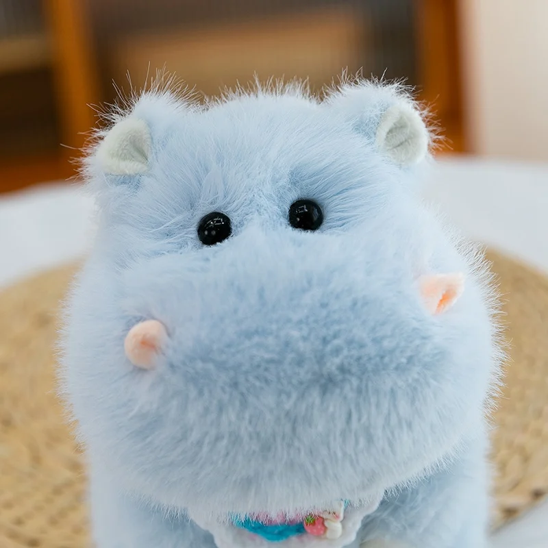 Simpatici giocattoli di peluche di maiale di ippopotamo seduti, bambola di animale di cartone animato di peluche morbido, ciondolo per bambola di coniglietto grasso adorabile per regali di compleanno