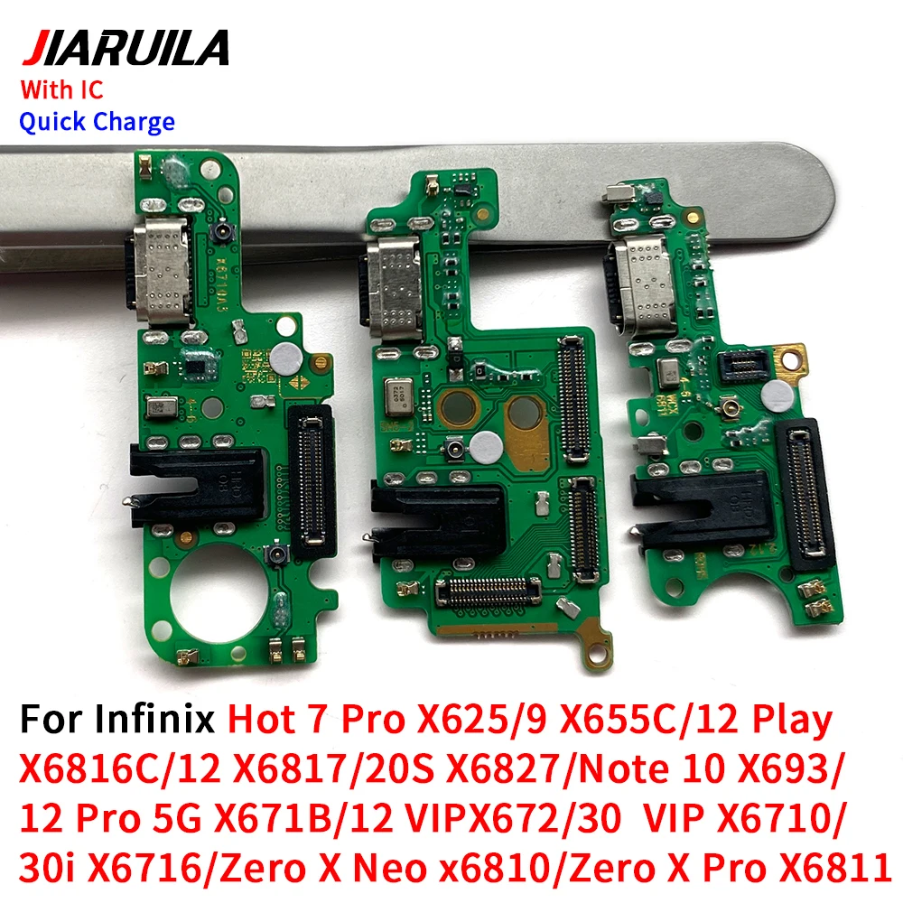 USB Power Charging Connector Plug Port Dock Flex Cable For Infinix Hot 7 9 12 20S 30 30i Zero X Neo Pro X6811 X6810 X655C X6816C