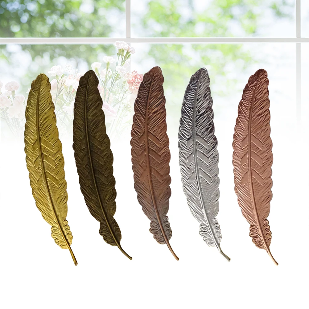 10pcs Bookmark Retro Copper Bookmark Creative Bookmark for Home School Office (Random Color)