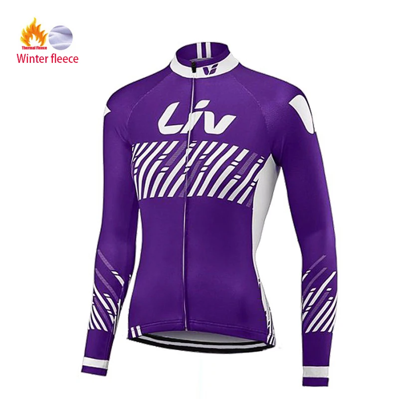 2024 Liv Bike Women\'s Fleece Long sleeved Sweatshirt, Comfortable and Warm Outdoor Mountain Bike Women\'s Winter Cycling Clothes