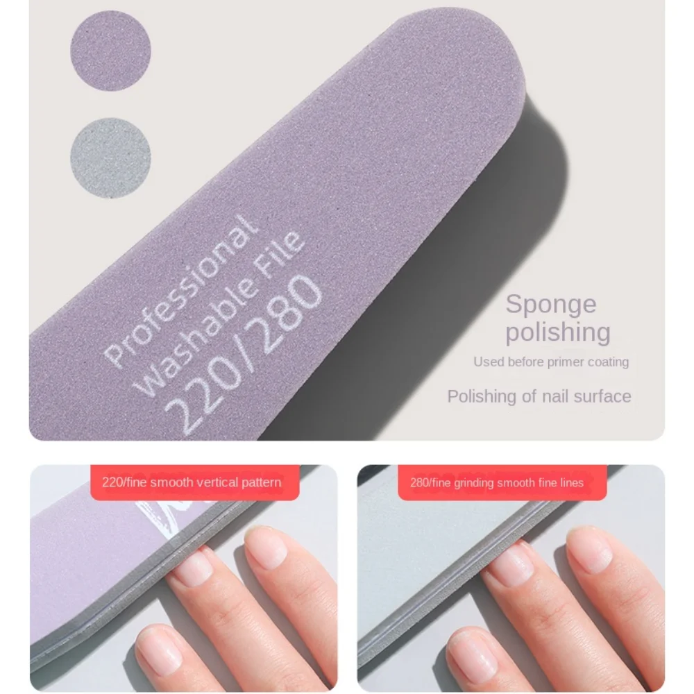 Langlebiger Nagelschleifstreifen, doppelseitig, raue Oberfläche, Nagelpolierstreifen, glättender Schwammstreifen, Polierstift, Nagelstudio