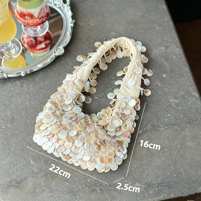 Women's Bag Designers luxury Bags Hand Woven Natural Shell Handbag Women Holiday Banquet Tote Bag Evening Bag Shoulder Bag