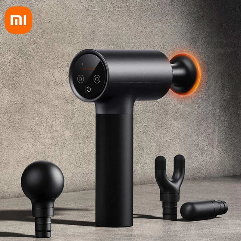 Xiaomi Mijia Fascia Gun 2 3 Gears Heat 4 Modes Low Noise Smart Dual State Electric Fascial Gun Touch Screen Panel Relax Massager