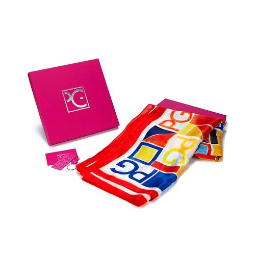 Imagen 2 del producto Bufanda de seda PG para mujer, bufanda de seda de estilo de alta moda para mujer, diseños de patrones únicos, regalo para mujer, bufanda de seda de estilo nicho