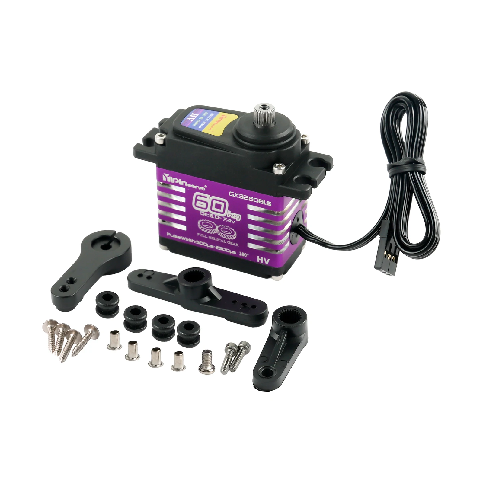 YP3260BLS 60 キロブラシレスデジタルサーボメタルギア 5.0-7.4V 高トルク 180/270/360 度防水 RC ロボットカー DIY