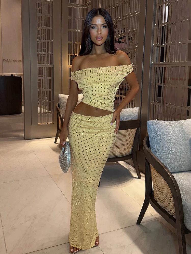 Vestido elegante para mujer, vestido de verano con hueco, nueva tendencia, Sexy, estampado de lentejuelas, cuello de barra, fiesta de cumpleaños a medianoche, Vestidos sexis
