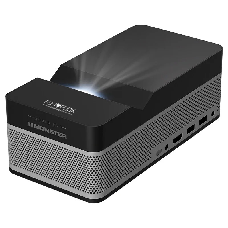 Short Throw Projector, 4k Projector 6800 Lumens, Native 1080P Gaming Projector 4D Keystone Correction