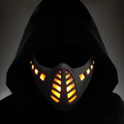 Tactical Cyberpunk LED Mask caccia Shooting Airsoft protettivo traspirante mezza maschera maschera Cosplay di Halloween