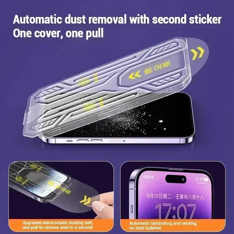 

4Pcs Dust Free Install Kit Tempered Glass for Vivo X200 FE X200T X100 Ultra X300 X100 X80 X90 Pro Privacy Screen Protector Film